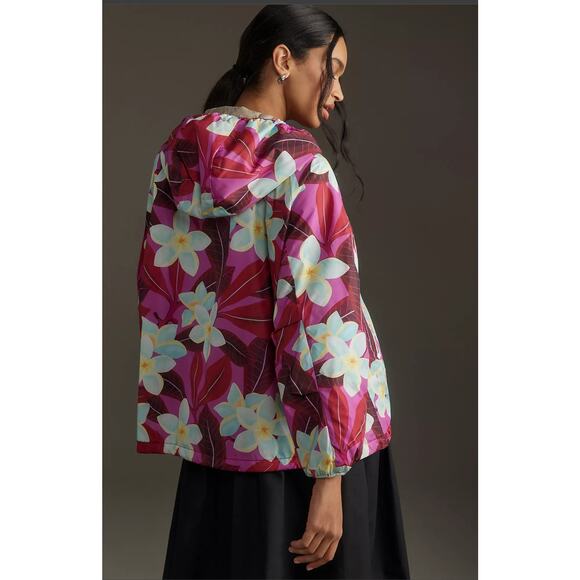 NWT Anthropologie Save the Duck Niam Floral Hooded Coat - Size 2 - Picture 2 of 5